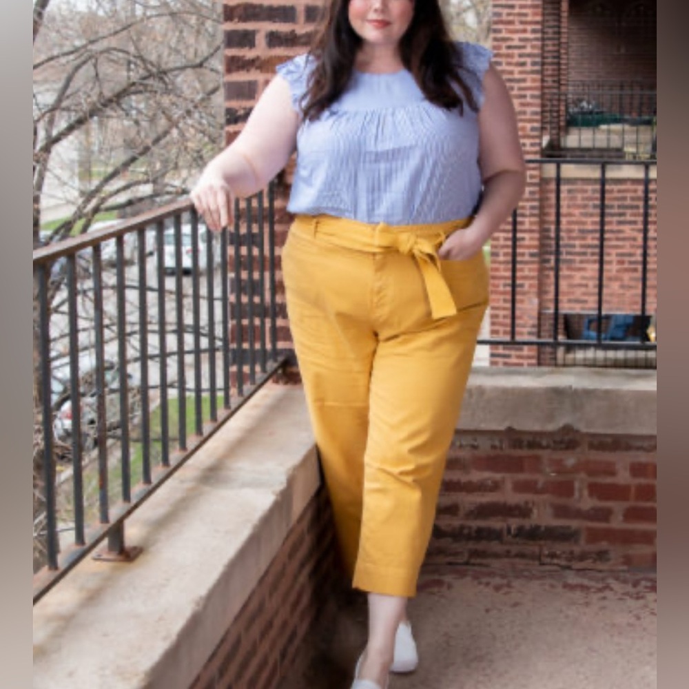LOFT Plus Mustard Yellow NWT Pant